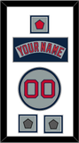 Boston Nameplate, Number, Logo Patch & Two World Series Champions Patches - Road Gray (1992-2008) - Double Mat 1