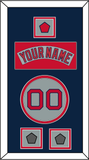 Boston Nameplate, Number, Logo Patch & Two World Series Champions Patches - Road Gray (1992-2008) - Double Mat 4