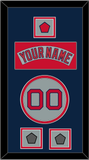 Boston Nameplate, Number, Logo Patch & Two World Series Champions Patches - Road Gray (1992-2008) - Double Mat 4