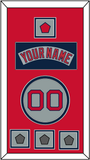 Boston Nameplate, Number, Logo Patch & Three World Series Champions Patches - Road Gray (1992-2008) - Double Mat 3