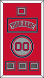 Boston Nameplate, Number, Logo Patch & Three World Series Jersey Patches - Road Gray (1992-2008) - Triple Mat 3