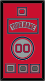 Boston Nameplate, Number, Logo Patch & Three World Series Jersey Patches - Road Gray (1992-2008) - Triple Mat 3