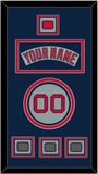 Boston Nameplate, Number, Logo Patch & Three World Series Champions Patches - Road Gray (1992-2008) - Triple Mat 4