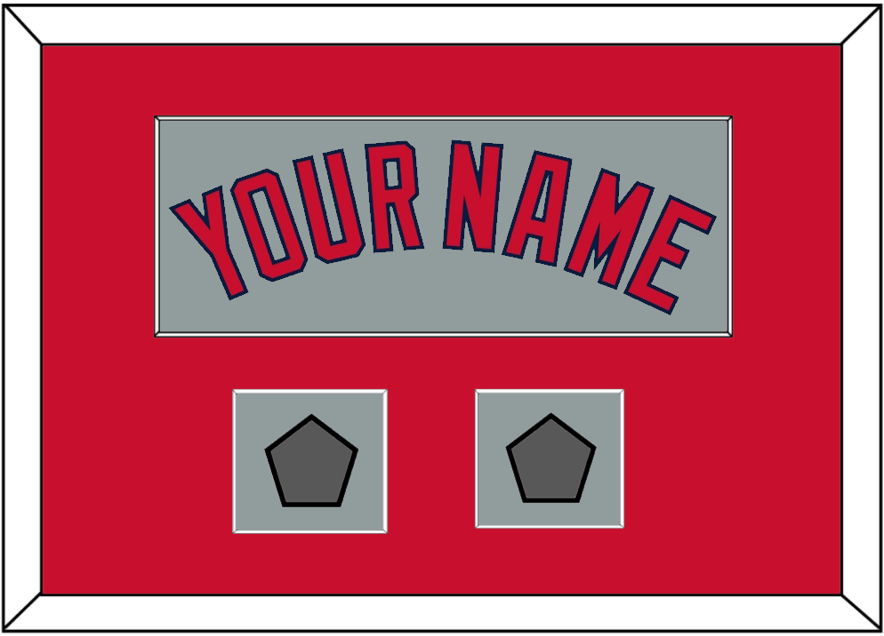 Boston Name & Two World Series Champions Patches - Road Gray - Essential Tier 2
