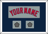 Boston Name & Two World Series Champions Patches - Road Gray - Single Mat 3