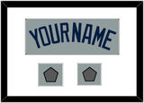 Boston Name & Two World Series Jersey Patches - Road Gray (2009-2013) - Single Mat 1