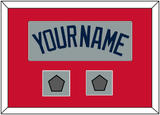 Boston Name & Two World Series Jersey Patches - Road Gray (2009-2013) - Single Mat 2