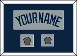 Boston Name & Two World Series Jersey Patches - Road Gray (2009-2013) - Single Mat 3