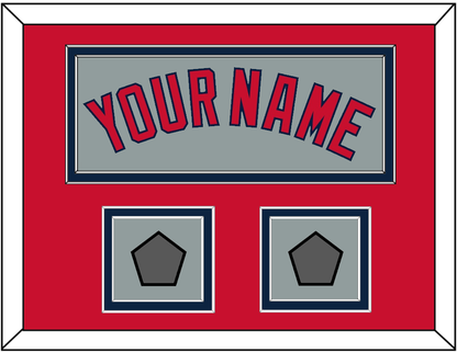 Boston Name & Two World Series Champions Patches - Road Gray - Signature Tier 3