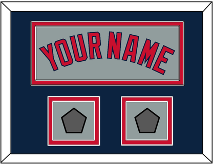 Boston Name & Two World Series Champions Patches - Road Gray - Signature Tier 4