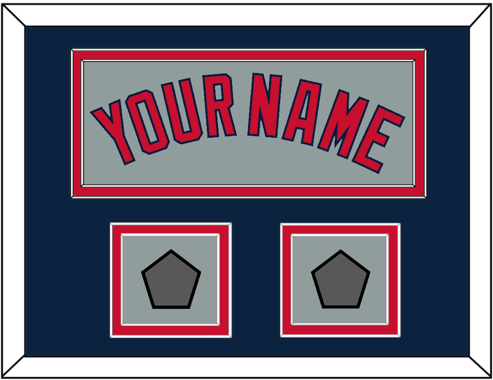 Boston Name & Two World Series Jersey Patches - Road Gray - Signature Tier 4