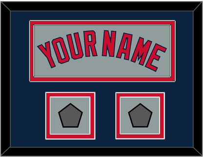 Boston Name & Two World Series Champions Patches - Road Gray - Signature Tier 4