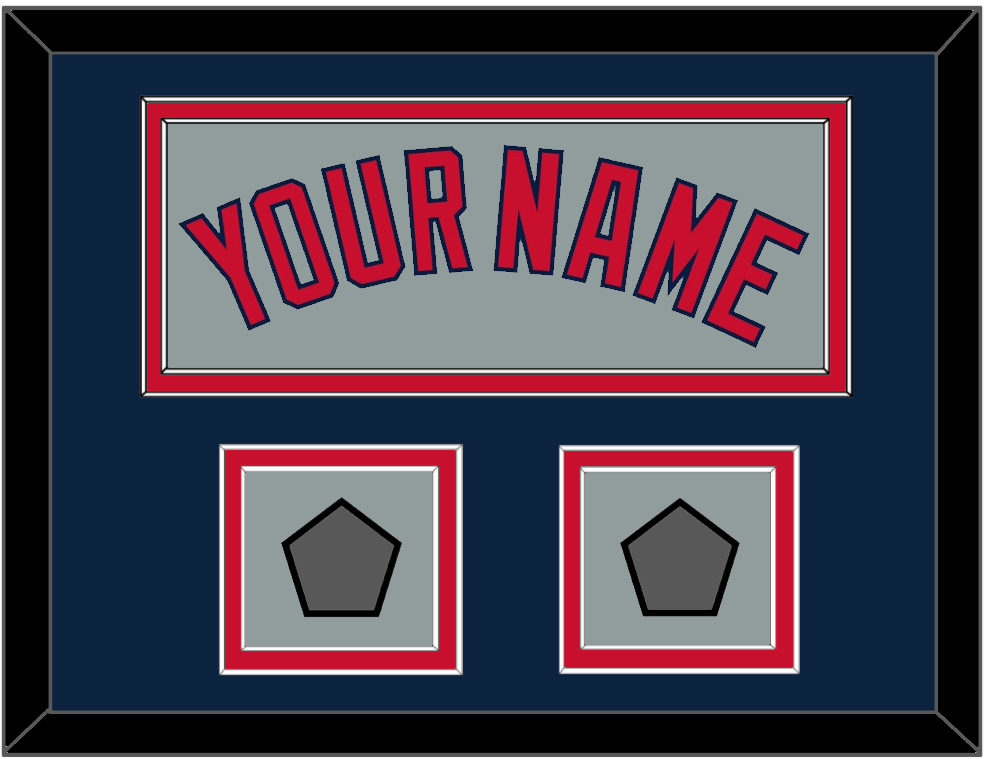 Boston Name & Two World Series Jersey Patches - Road Gray - Signature Tier 4