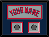 Boston Name & Two World Series Jersey Patches - Road Gray - Double Mat 4