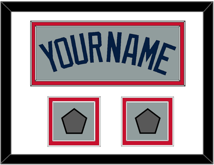 Boston Name & Two World Series Jersey Patches - Road Gray (2009-2013) - Signature Tier 1