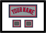 Boston Name & Two World Series Jersey Patches - Road Gray - Triple Mat 1