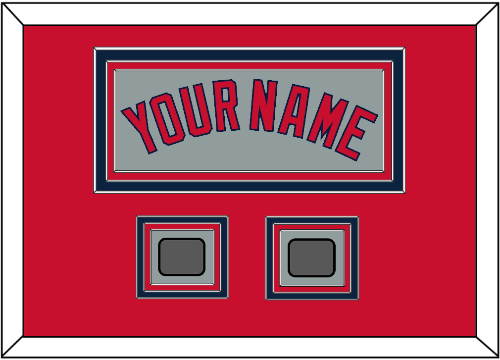 Boston Name & Two World Series Jersey Patches - Road Gray - Premier Tier 2