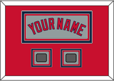 Boston Name & Two World Series Jersey Patches - Road Gray - Triple Mat 2