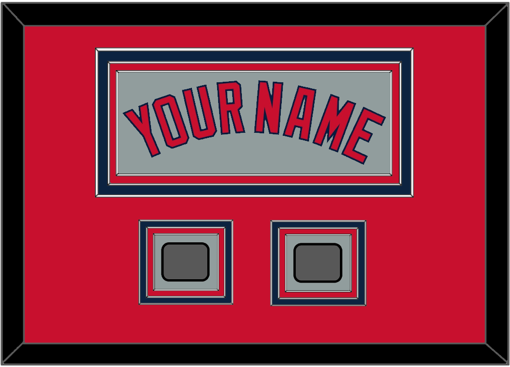 Boston Name & Two World Series Jersey Patches - Road Gray - Premier Tier 2