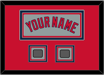 Boston Name & Two World Series Jersey Patches - Road Gray - Premier Tier 2