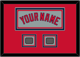 Boston Name & Two World Series Jersey Patches - Road Gray - Triple Mat 2