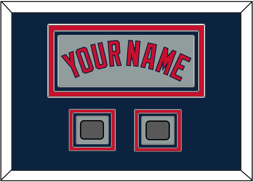 Boston Name & Two World Series Champions Patches - Road Gray - Premier Tier 3