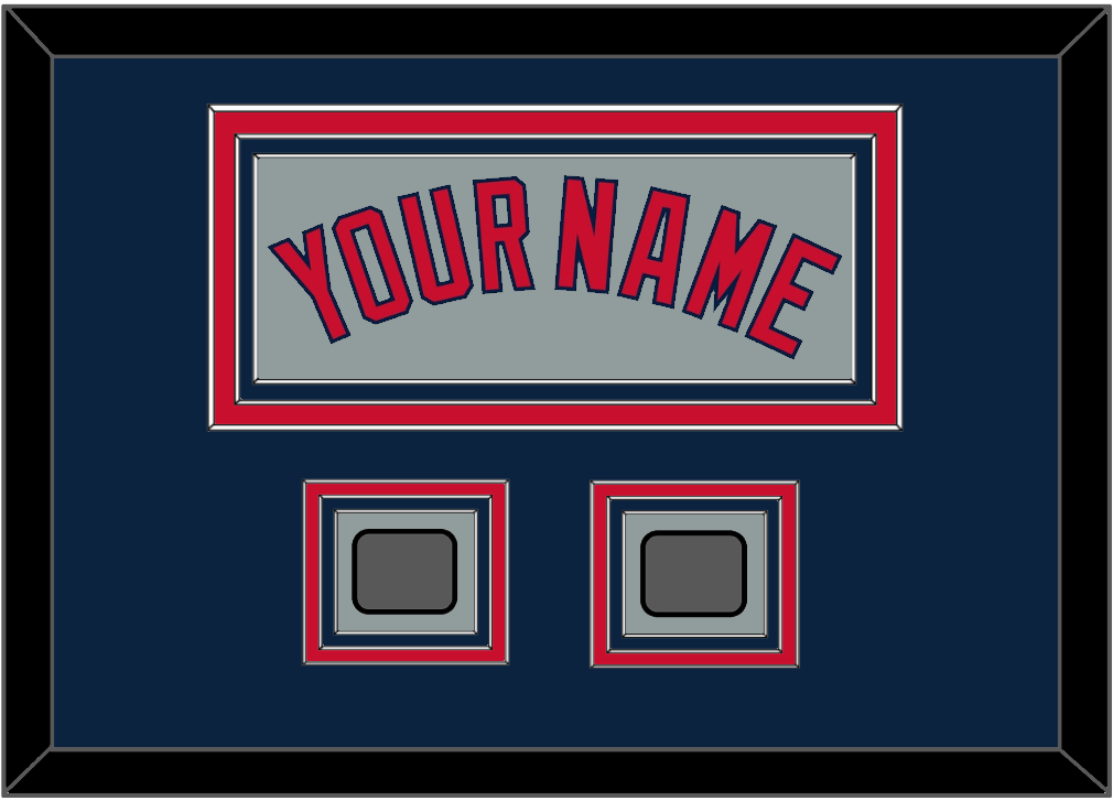 Boston Name & Two World Series Champions Patches - Road Gray - Premier Tier 3