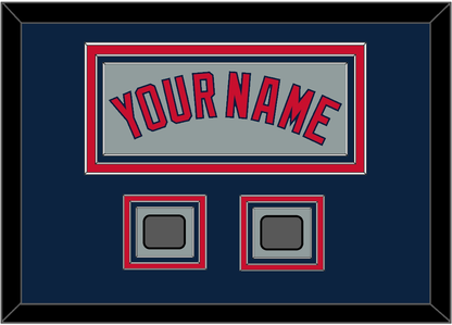 Boston Name & Two World Series Champions Patches - Road Gray - Premier Tier 3