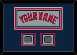 Boston Name & Two World Series Champions Patches - Road Gray - Triple Mat 3