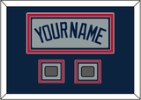 Boston Name & Two World Series Jersey Patches - Road Gray (2009-2013) - Triple Mat 3