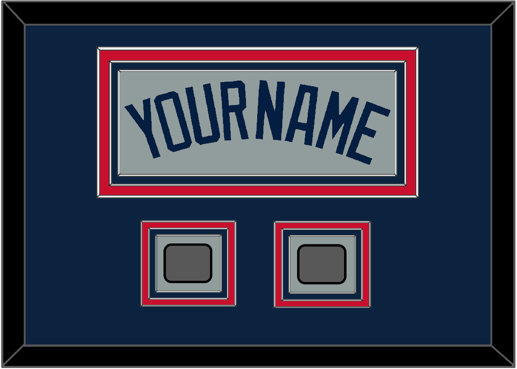 Boston Name & Two World Series Jersey Patches - Road Gray (2009-2013) - Premier Tier 3