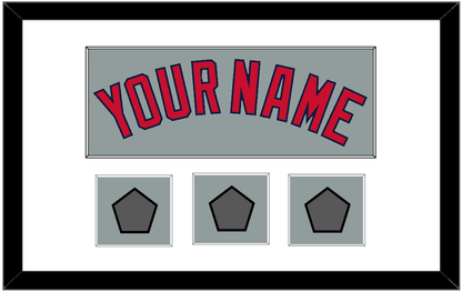 Boston Name & Three World Series Champions Patches - Road Gray - Essential Tier 1