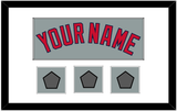Boston Name & Three World Series Champions Patches - Road Gray - Single Mat 1