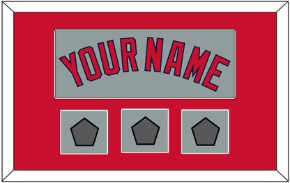 Boston Name & Three World Series Champions Patches - Road Gray - Essential Tier 2