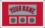 Boston Name & Three World Series Jersey Patches - Road Gray - Single Mat 2
