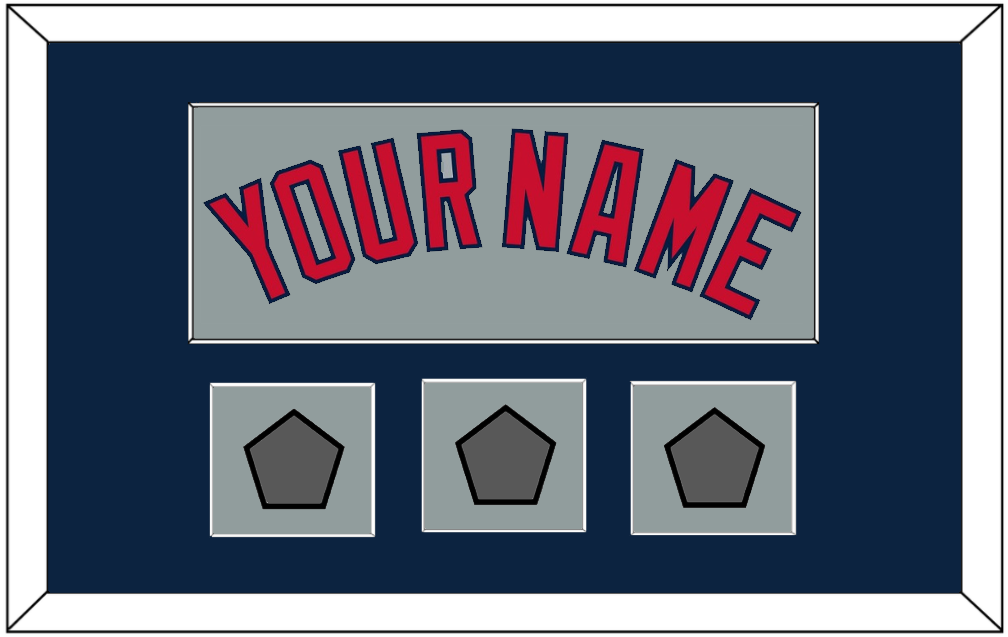 Boston Name & Three World Series Champions Patches - Road Gray - Essential Tier 3