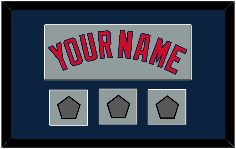 Boston Name & Three World Series Jersey Patches - Road Gray - Essential Tier 3