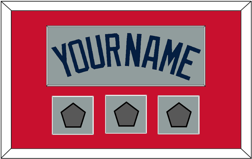 Boston Name & Three World Series Jersey Patches - Road Gray (2009-2013) - Essential Tier 2