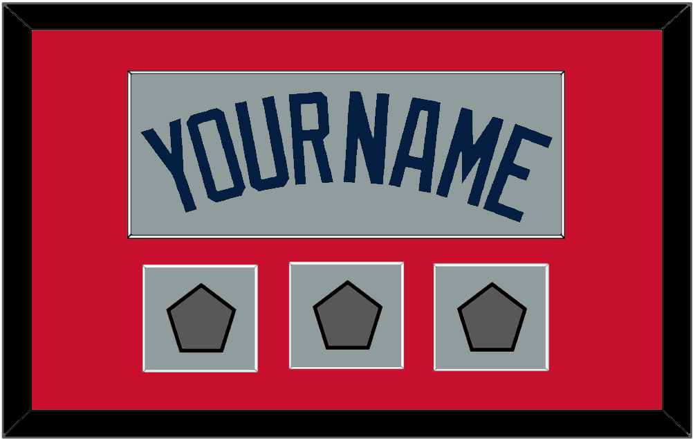 Boston Name & Three World Series Jersey Patches - Road Gray (2009-2013) - Essential Tier 2