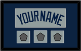 Boston Name & Three World Series Champions Patches - Road Gray (2009-2013) - Single Mat 3