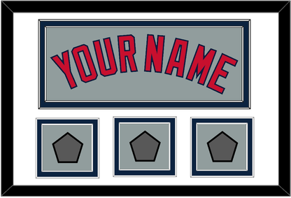Boston Name & Three World Series Champions Patches - Road Gray - Signature Tier 2