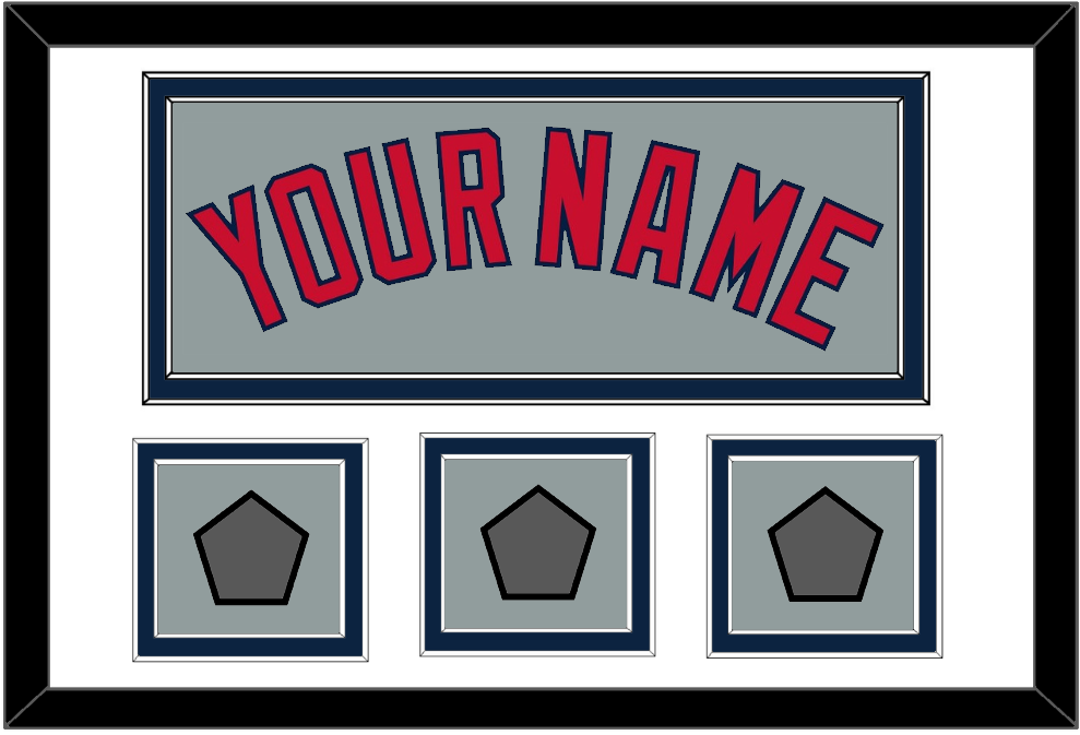 Boston Name & Three World Series Jersey Patches - Road Gray - Signature Tier 2