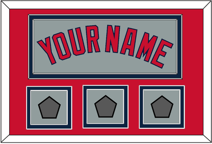 Boston Name & Three World Series Champions Patches - Road Gray - Signature Tier 3