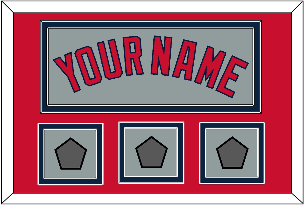 Boston Name & Three World Series Jersey Patches - Road Gray - Signature Tier 3