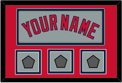 Boston Name & Three World Series Champions Patches - Road Gray - Signature Tier 3
