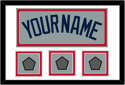 Boston Name & Three World Series Jersey Patches - Road Gray (2009-2013) - Signature Tier 1