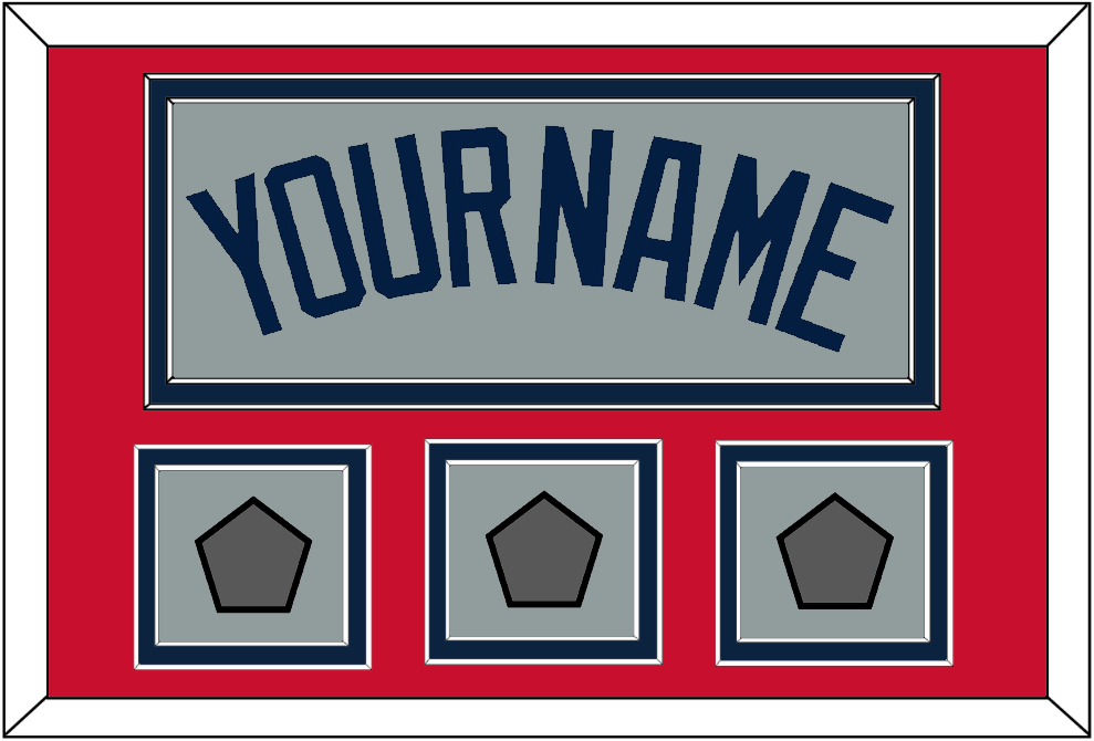 Boston Name & Three World Series Champions Patches - Road Gray (2009-2013) - Signature Tier 2