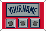 Boston Name & Three World Series Champions Patches - Road Gray (2009-2013) - Double Mat 2