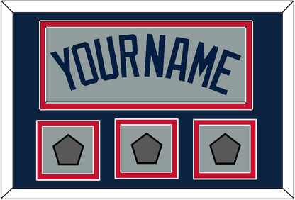 Boston Name & Three World Series Champions Patches - Road Gray (2009-2013) - Signature Tier 3