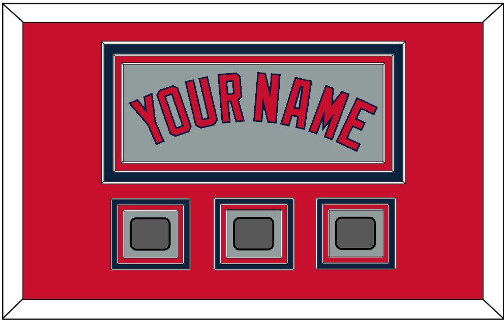 Boston Name & Three World Series Jersey Patches - Road Gray - Premier Tier 2